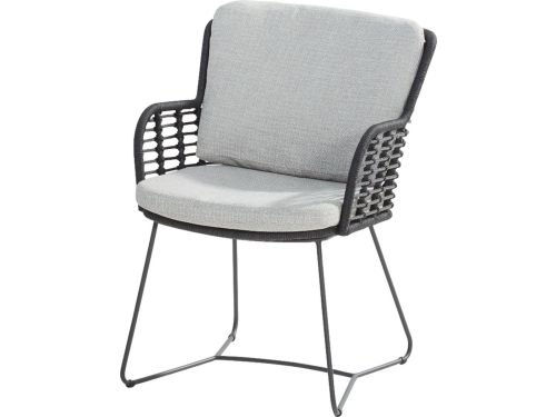 4 Seasons Outdoor Fabrice lounge dining stoel - donker grijs