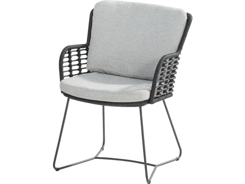4 Seasons Outdoor Fabrice lounge dining stoel - donker grijs