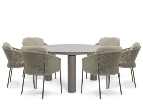 4 Seasons Outdoor Florence/Arancia 150 cm dining tuinset 7-delig