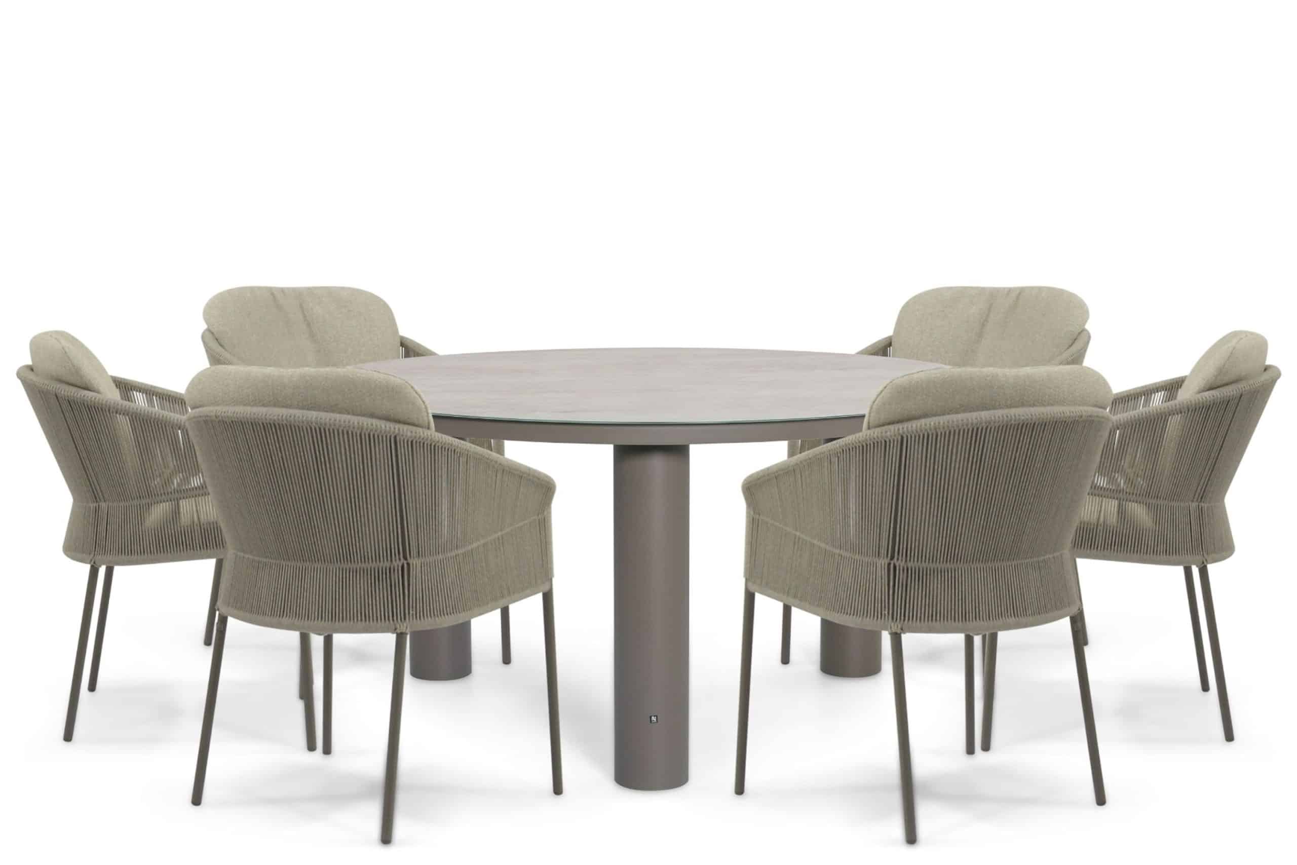 4 seasons outdoor florence/arancia 150 cm dining tuinset 7 delig