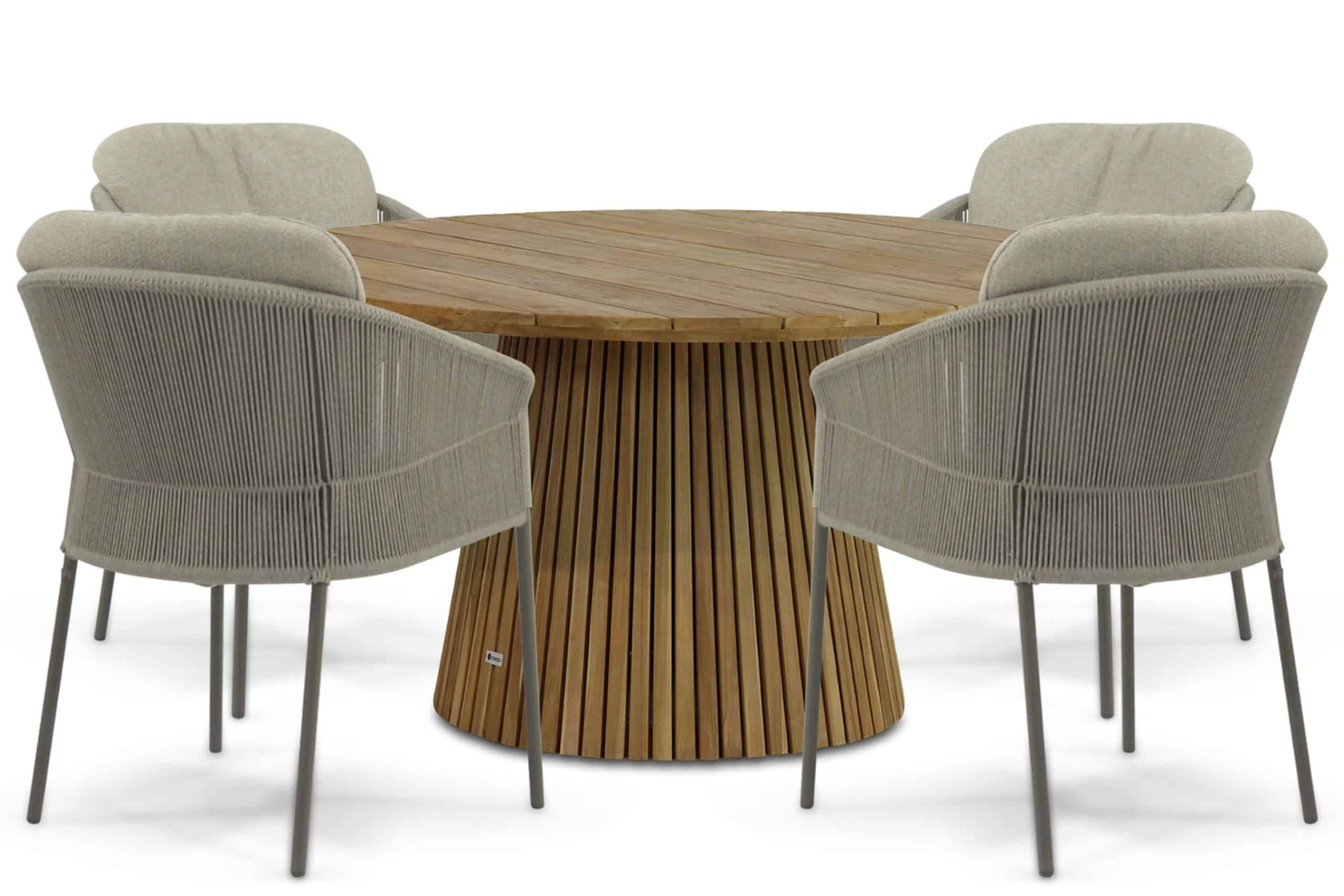 4 seasons outdoor florence/fungo 140 cm dining tuinset 5 delig