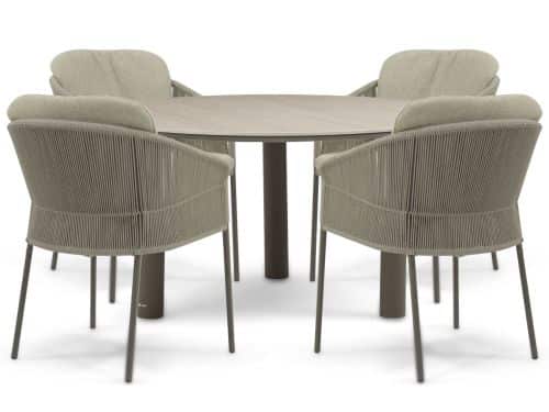 4 Seasons Outdoor Florence/Trino 140 cm dining tuinset 5-delig