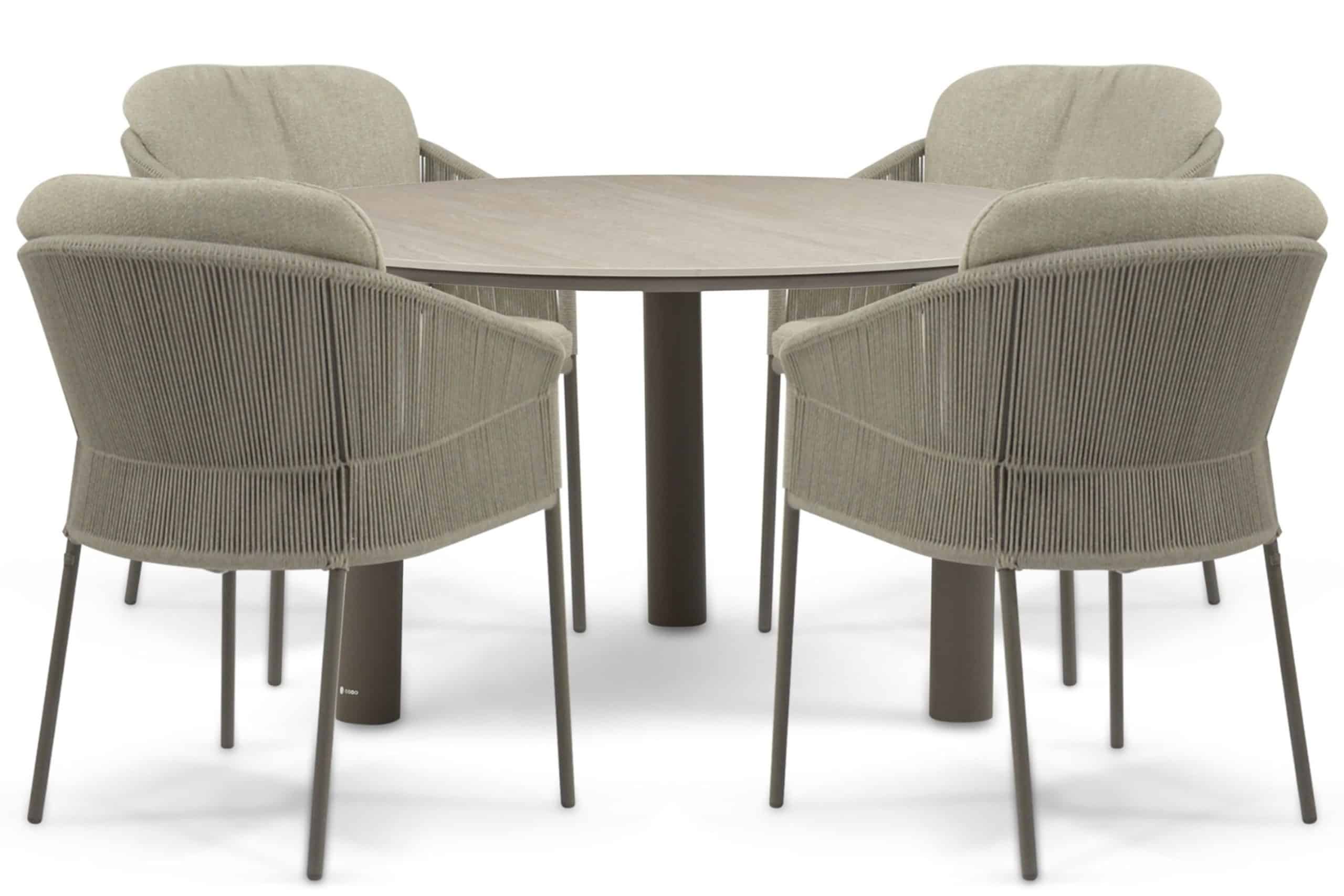 4 seasons outdoor florence/trino 140 cm dining tuinset 5 delig