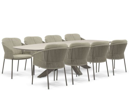 4 Seasons Outdoor Florence/Voyage 300x120 cm dining tuinset 9-delig