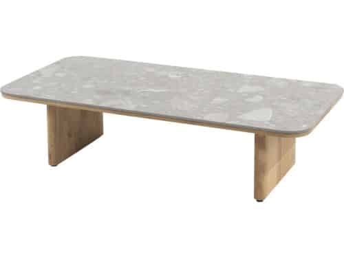 4 Seasons Outdoor Lucas Terrazzo Salontafel Teak - 120x60x30 cm
