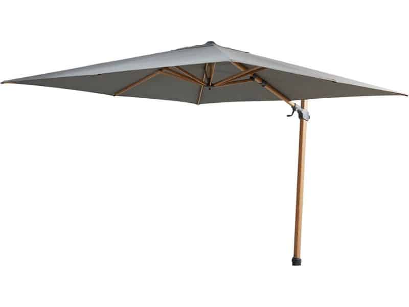 4 Seasons Outdoor Siesta Premium Zweefparasol 300x300 - Antraciet/Houtlook Frame