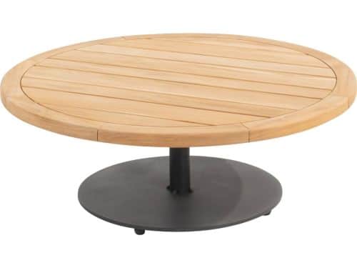 4 Seasons Outdoor Volta Teak Salontafel Antraciet - Ø80 cm