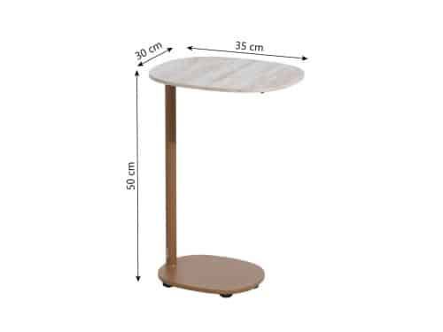 4 Seasons Sofie support table ceramic travertin 35 X 30 X 50 cm amber