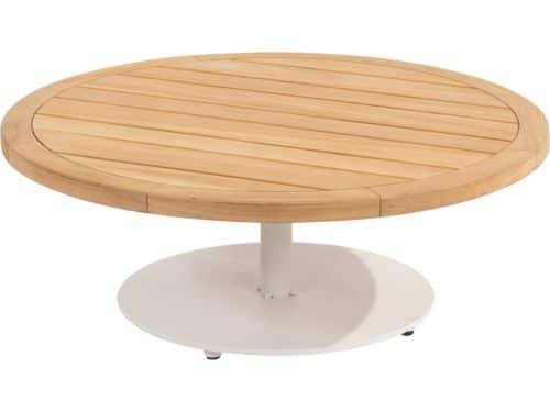 4 Seasons Volta koffietafel - teakhout/wit - Ø80
