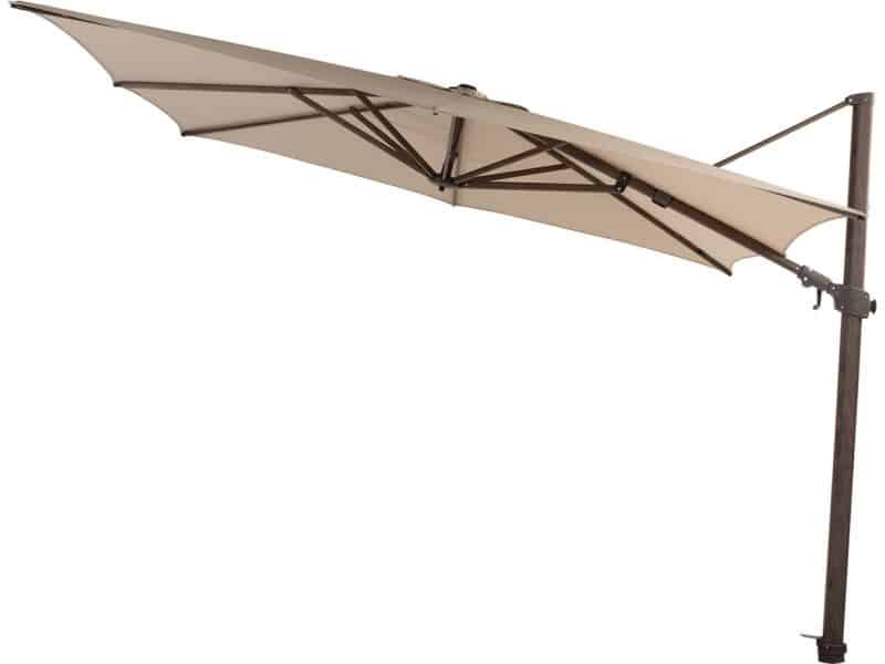 4 Seasons Zweefparasol Siesta premium 300x300 cm. - beach/dark woodlook