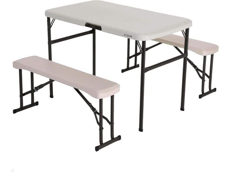 42 inch (107 cm) Recreatie klaptafel Set - Amandel