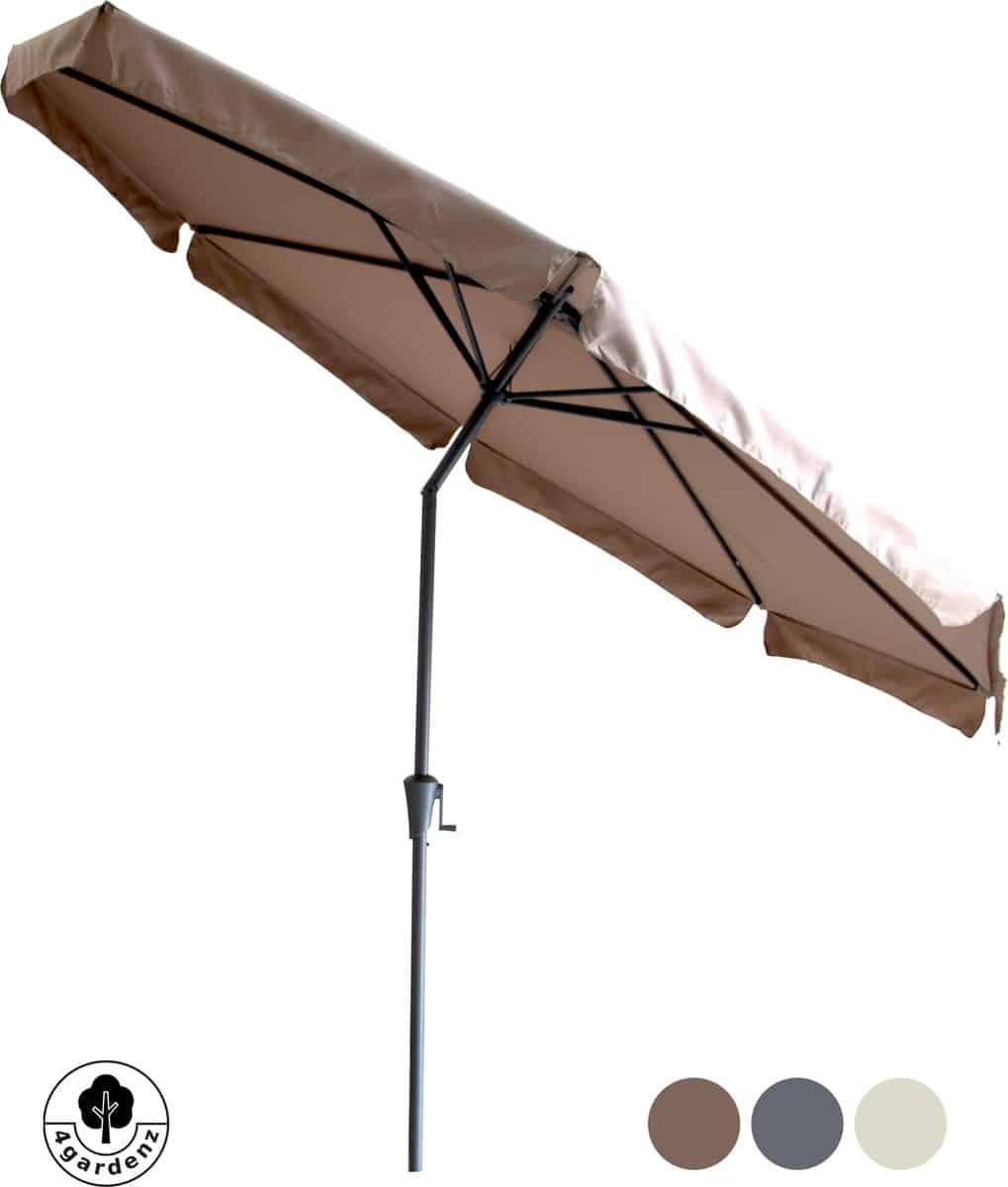 4gardenz® parasol rond 300 cm met volant kantelbaar
