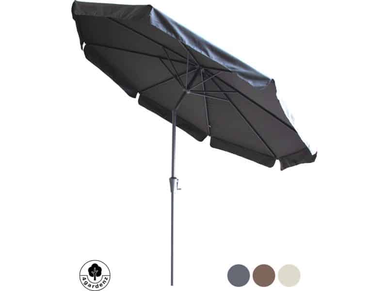 4gardenz® Parasol Rond 300 cm met Volant - Kantelbaar