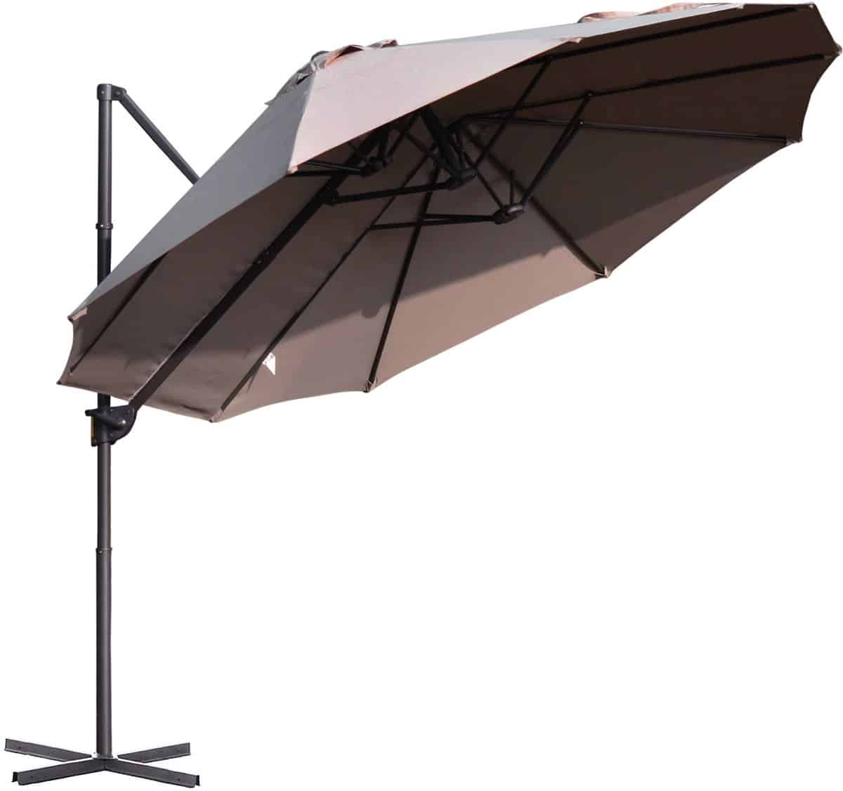 4goodz zweefparasol xl 270x 440 cm taupe