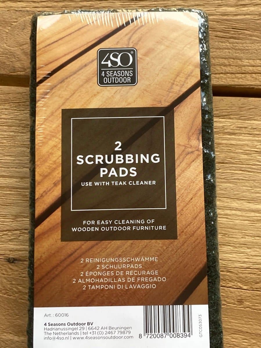 4so set groene pads voor teak reiniger