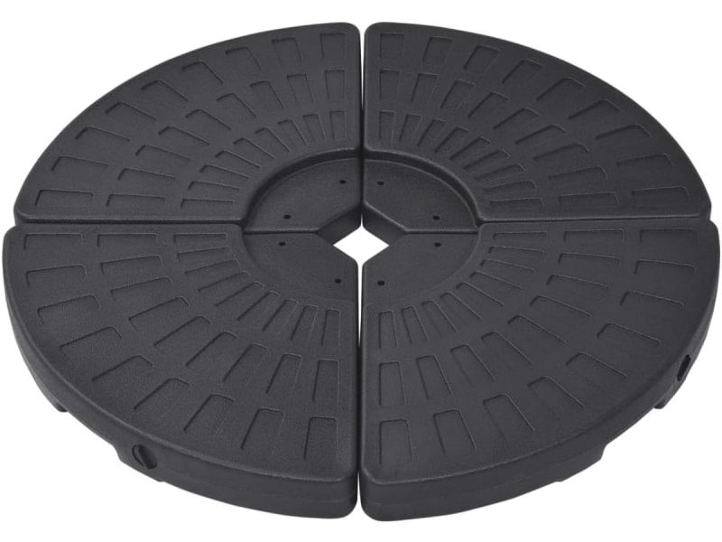 4x Waaiervormige Parasolvoet - Duurzame Parasolstandaard voor Stabiele Ondersteuning