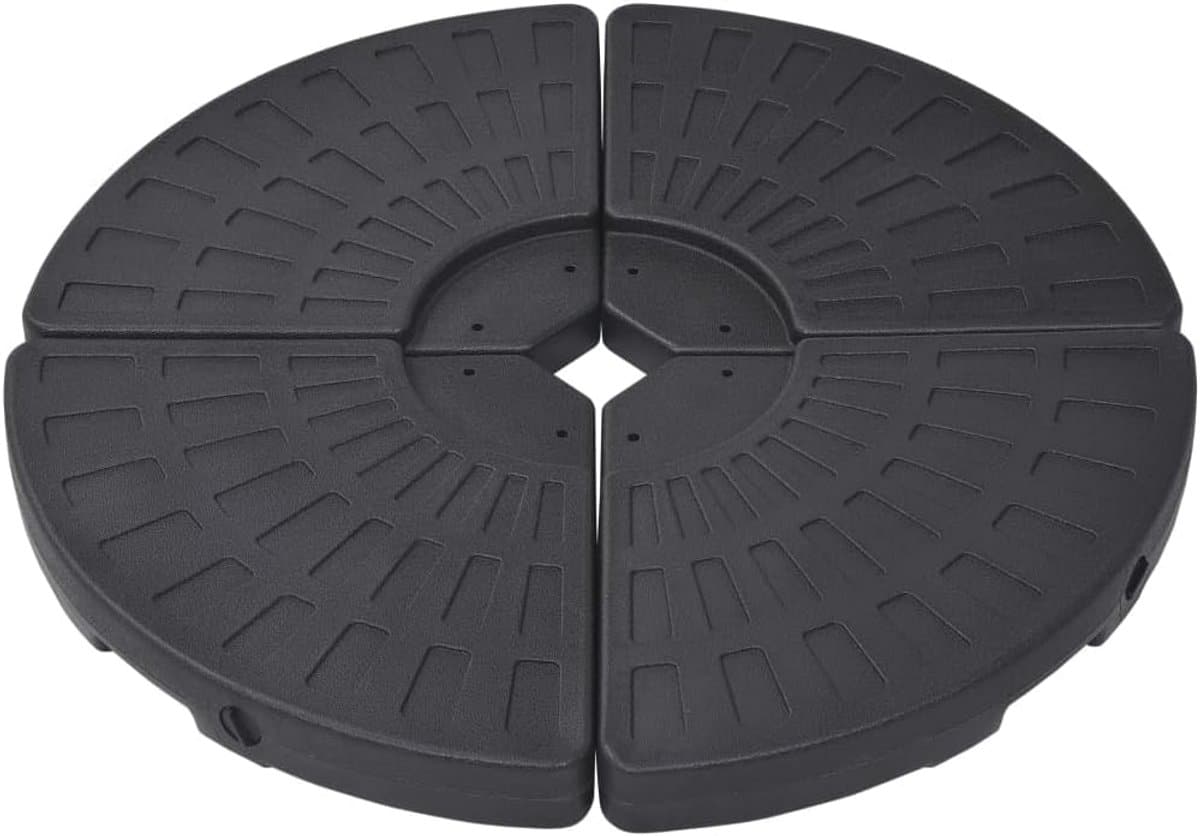 4x waaiervormige parasolvoet duurzame parasolstandaard voor stabiele ondersteuning