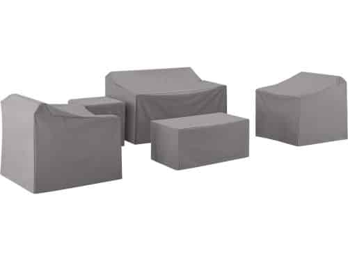 5-delige Wicker Tuinmeubelhoezen Set - Waterdicht Beschermhoes voor Bank