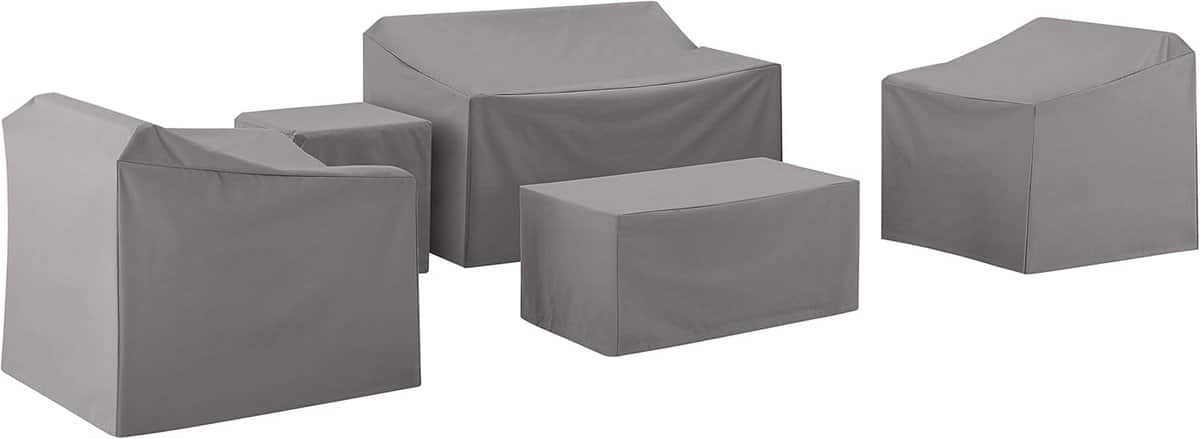 5 delige wicker tuinmeubelhoezen set waterdicht beschermhoes voor bank