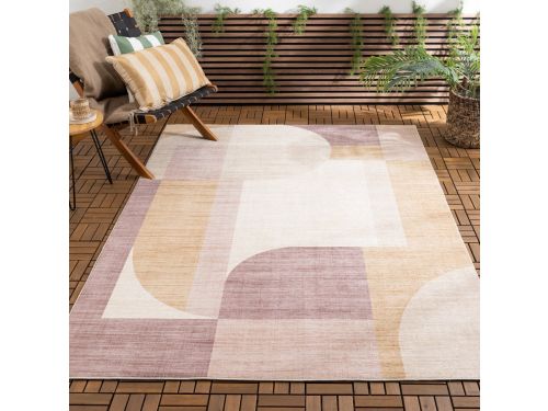 Abstract buitenkleed - Groovy Shapes Pastel - 160x230cm