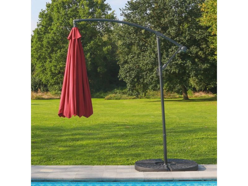 Achthoekige zweefparasol 300 cm voor terras en balkon