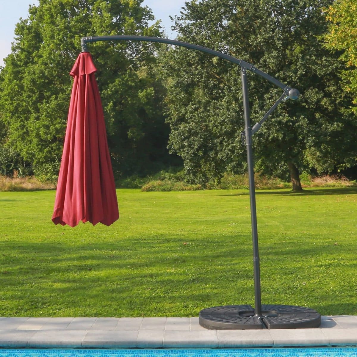 achthoekige zweefparasol 300 cm voor terras en balkon