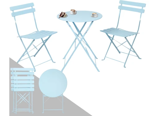 Albatros Bistroset 3-Delig, Blauw - Bistrotafel met 2 Stoelen