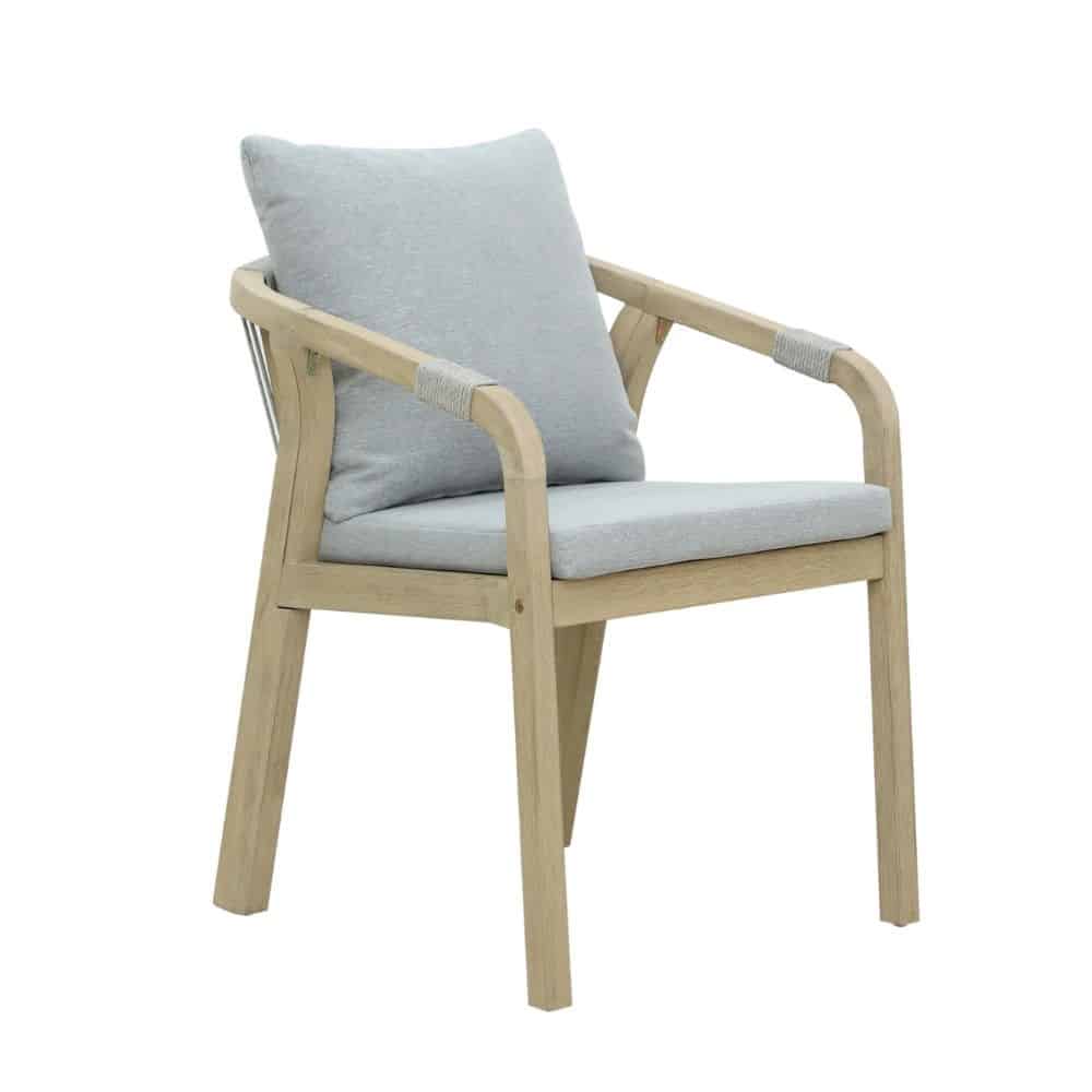 alora dining tuinstoel | hardhout + touw | light grey