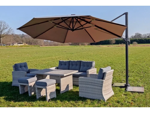 Aluminium Lounge Diningset Wicker Stoel Bank Loungeset 100% Roestvrij Weerbestendig