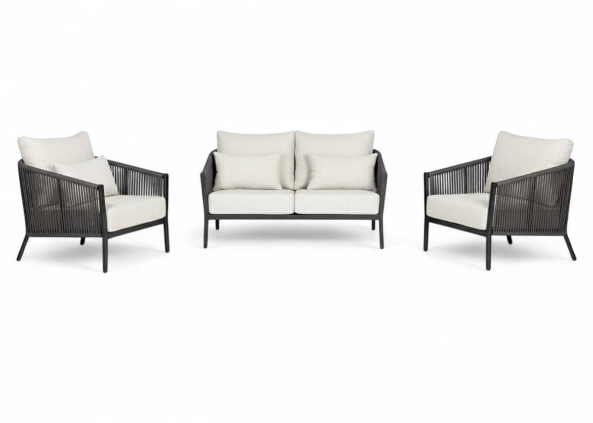 aluminium stoel bank loungeset rope belito® ouddorp all weather