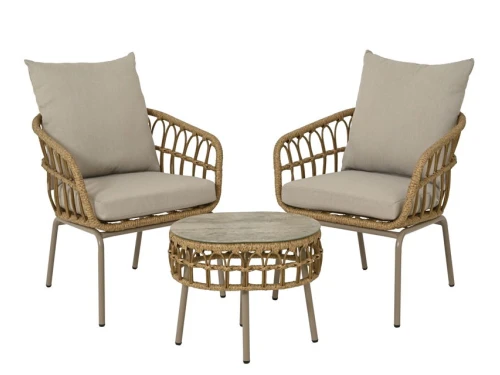 Amadora bistroset wicker naturel Decoris - Decoris