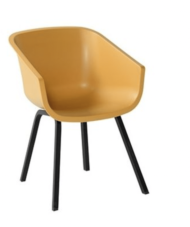 amalia element tuinstoel zwart/curry tuinmeubel hartman hartman