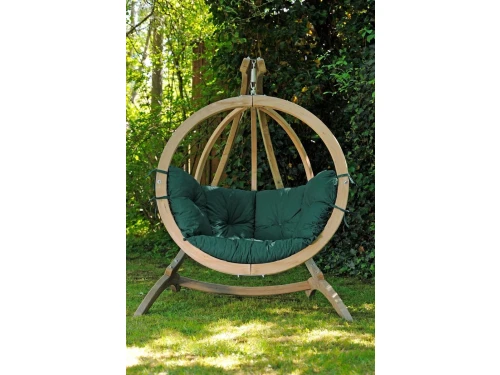 Amazonas Globo Chair Hangstoel - Weerbestendige Groene kussens + Luxe