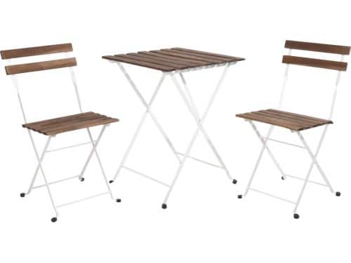 Ambiance Bistroset 3-Delig - Hout En Metaal - Wit