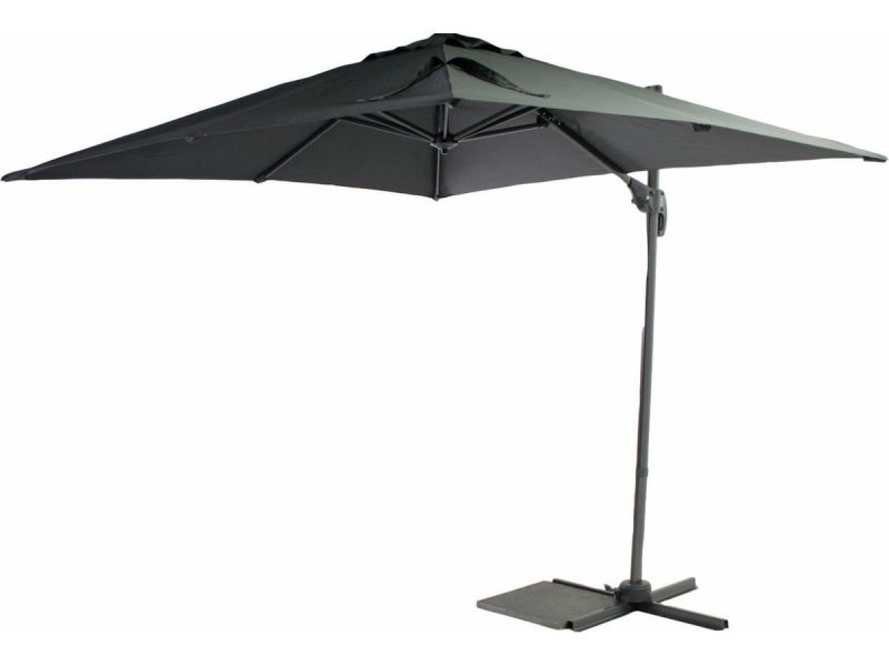 AnLi-Style Outdoor- Parasol Holo Vierkant Antraciet 2,5 x 2,5 m