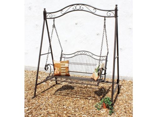 Antieke Metalen Schommelbank voor 2 Personen - Klassieke Tuinschommel Smeedijzer