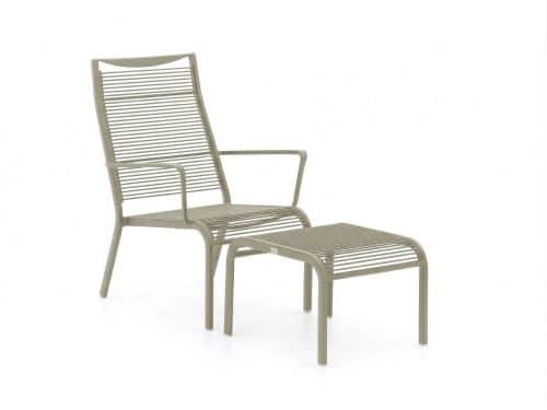 Apple Bee Hawaii lounge tuinstoel stapelbaar met voetenbank - Laagste prijsgarantie!