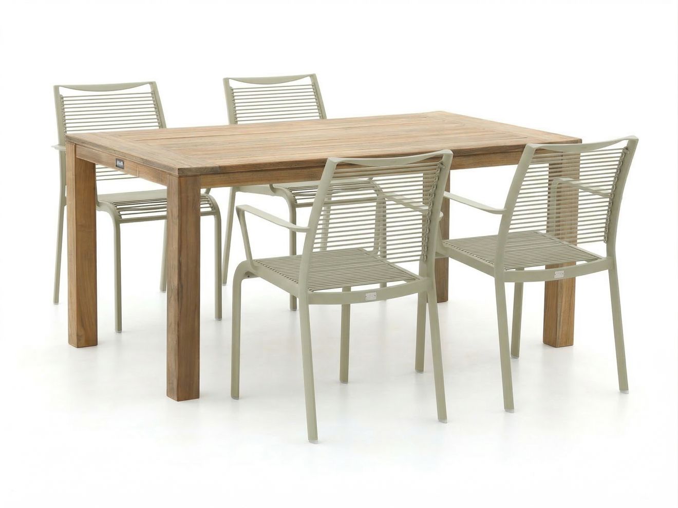 apple bee hawaii/rough s 160cm dining tuinset 5 delig stapelbaar laagste prijsgarantie!
