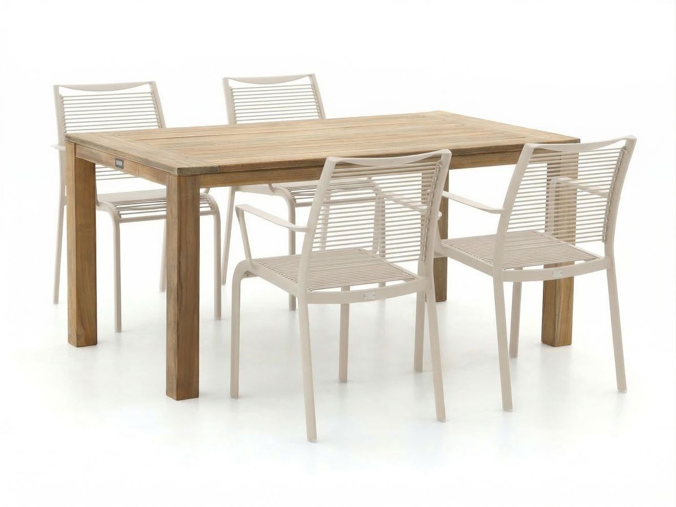 apple bee hawaii/rough s 160cm dining tuinset 5 delig stapelbaar laagste prijsgarantie!