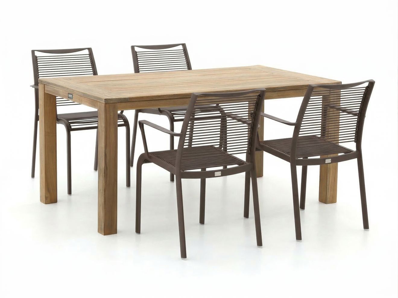 apple bee hawaii/rough s 160cm dining tuinset 5 delig stapelbaar laagste prijsgarantie!