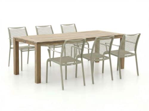 Apple Bee Hawaii/ROUGH-S 220cm dining tuinset 7-delig stapelbaar - Laagste prijsgarantie!