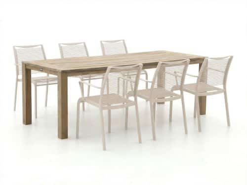Apple Bee Hawaii/ROUGH-S 220cm dining tuinset 7-delig stapelbaar - Laagste prijsgarantie!