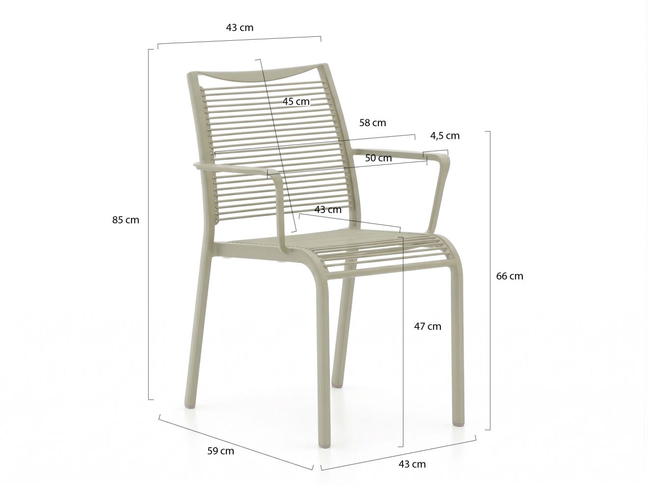apple bee hawaii/rough s 220cm dining tuinset 7 delig stapelbaar laagste prijsgarantie!