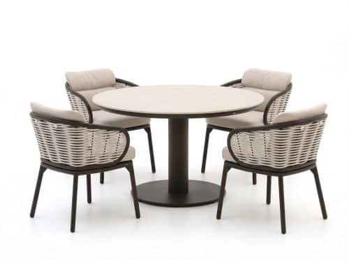 Apple Bee Pine Key/Melville ø 140cm dining tuinset 5-delig - Laagste prijsgarantie!