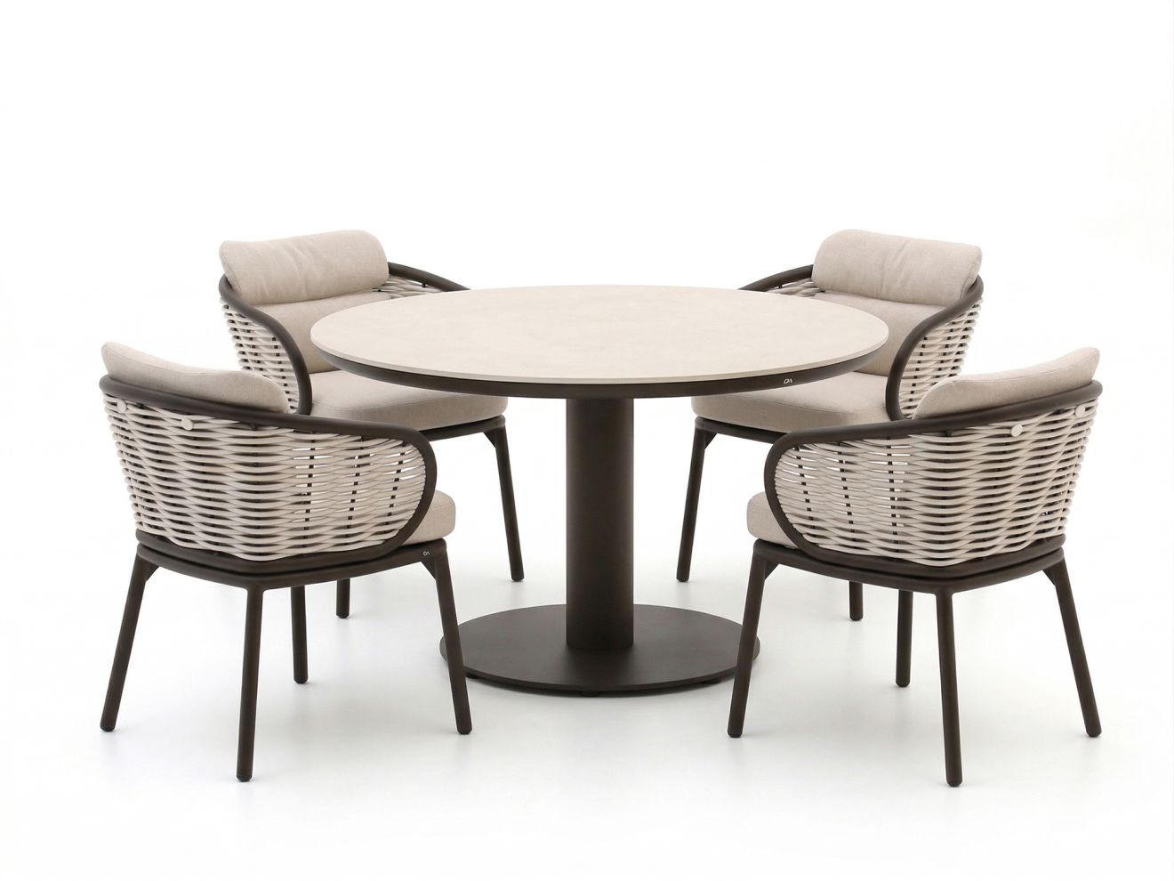 apple bee pine key/melville ø 140cm dining tuinset 5 delig laagste prijsgarantie!