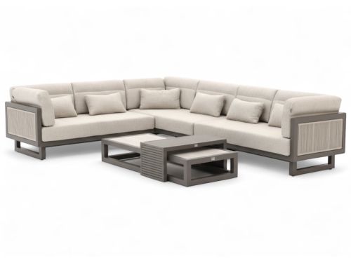 Apple Bee Santorini ROPE Loungeset 5-delig Nr.1 - Rechts Lang