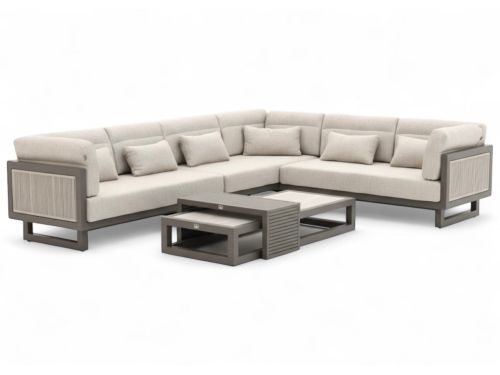 Apple Bee Santorini ROPE Loungeset 5-delig Nr.2 - Links Lang