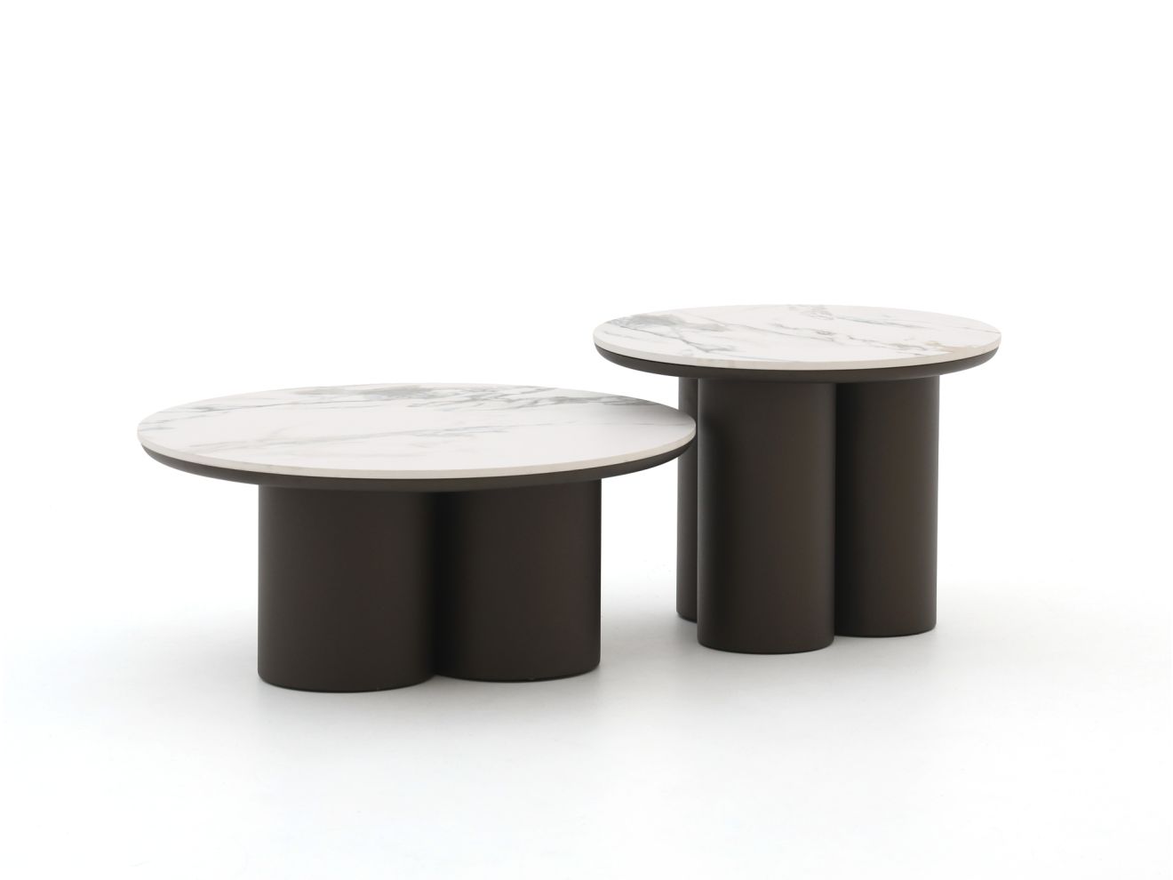 apple bee tonga bijzet tuintafelset ø 80cm (h: 36cm)/ø 60cm (h: 44cm) laagste prijsgarantie!