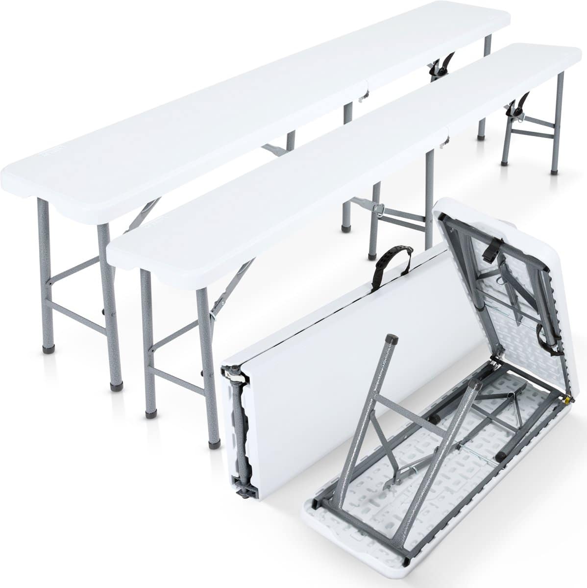 arebos tuinbank set van 2 stuks picknickbank