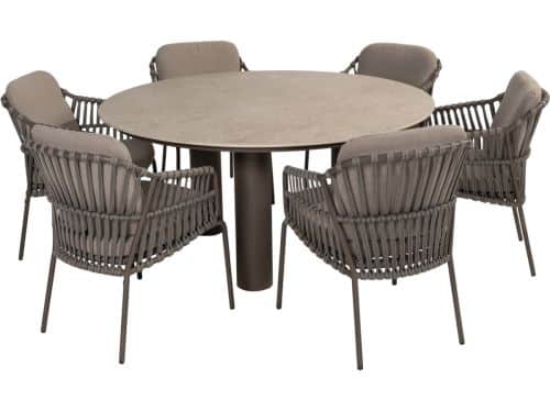 Arizona Capalbio dining tuinset 160xH75 cm rond 7 delig keramiek